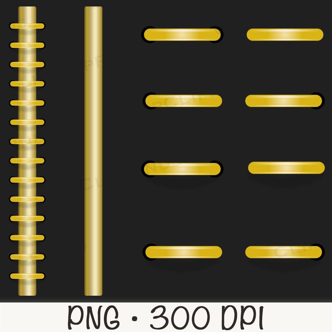 Gold Binder Rings Png
