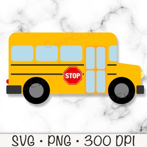 School Bus SVG, School Bus PNG, School Bus Clipart, Yellow School Bus, Last Day of School, Back to School, Bus Driver, Digital Download