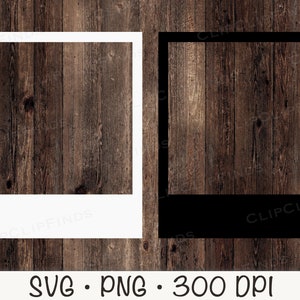 Retro Picture Frames, SVG PNG, Black and White Picture Frames, Instant Digital Download