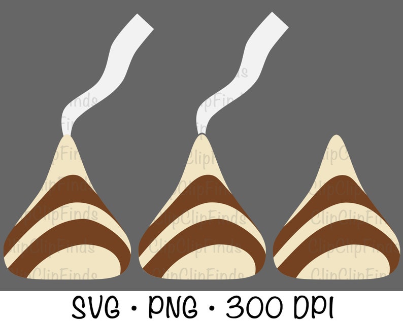 Chocolate Kiss White Chocolate Swirl SVG Vector Cut File and Etsy