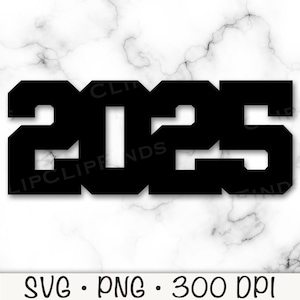 Typographie de l'obtention du diplôme 2025, décoration de gâteau, SVG, PNG, horizontal 2025, police universitaire 2025, pièce maîtresse, décoration de petit gâteau, téléchargement immédiat