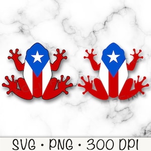 Coqui SVG, puertoricanische Flagge Coqui Frosch PNG, PNG PNG, Clip Art, Coqui Front Bundle Pack Grafikdatei, sofortiger digitaler Download