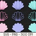 Seashell SVG, Seashell Outline, Solid Seashell, Cute Pastel Seashells ...