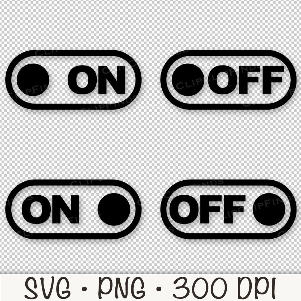 Mode on SVG, Mode off SVG, Toggle Switch, Bundle, Power on and Off, PNG ...