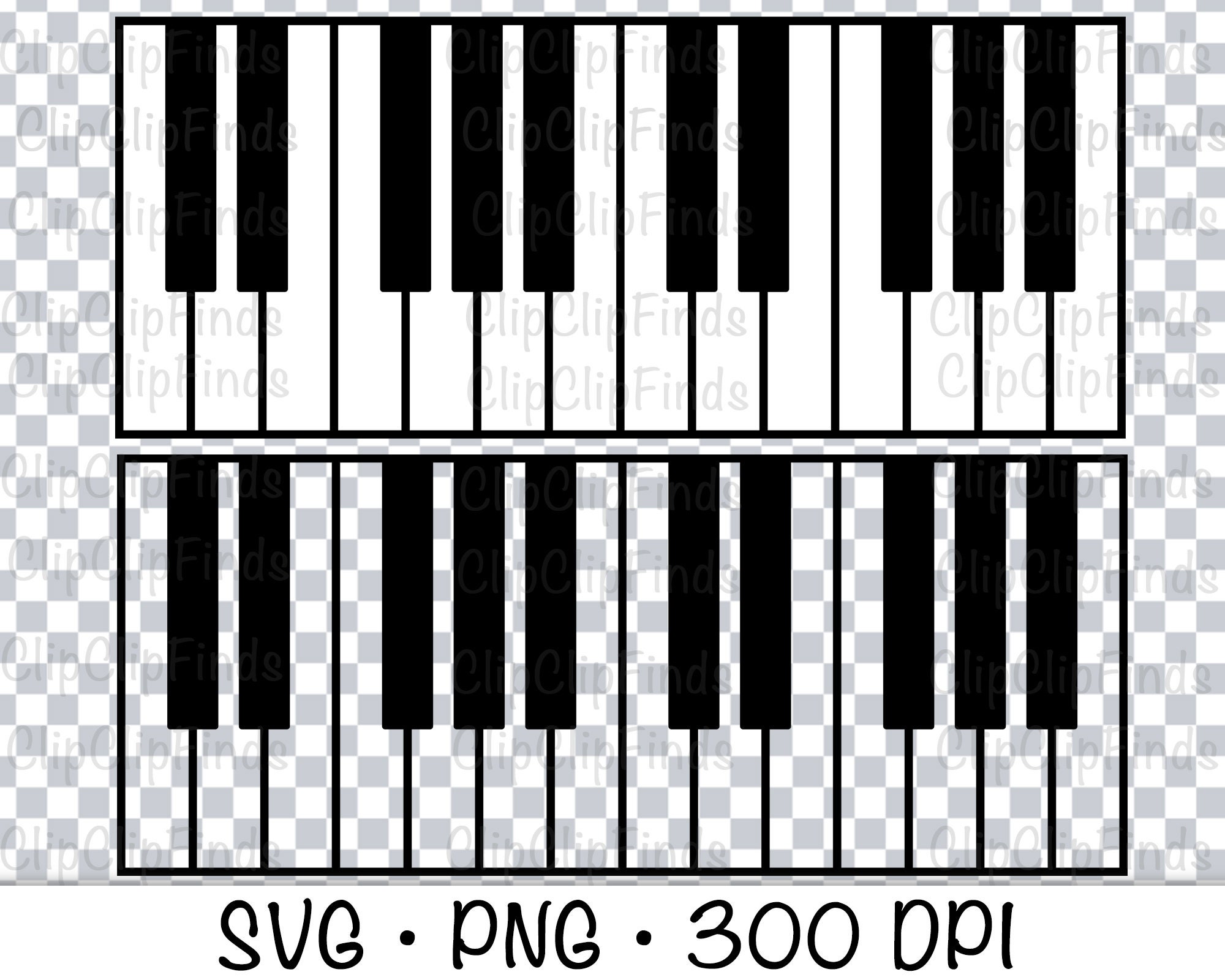Piano Keyboard SVG PNG Instant Digital Download Etsy Canada