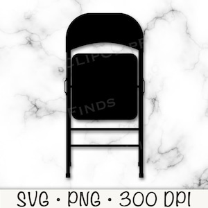 Chaise pliable SVG, chaise pliante PNG, chaise pliable Silhouette, téléchargement numérique