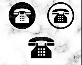 Icona telefono vintage SVG, telefono retrò PNG, vettoriale, file digitale scaricabile