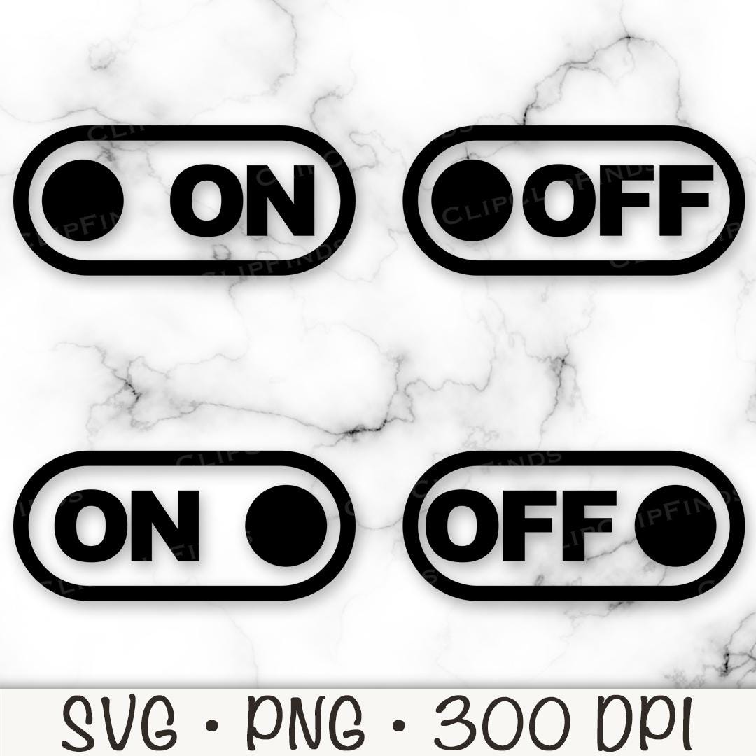 Mode on SVG, Mode off SVG, Toggle Switch, Bundle, Power on and Off, PNG ...