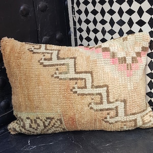 Oreiller berbère, taie d&#39;oreiller vintage tapis marocain, housses de coussin berbère vintage en laine, oreiller boujaad, coussin berbère