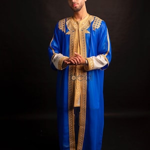 Jabador de mariage marocain pour homme - Tenue de marié traditionnelle 3 pièces