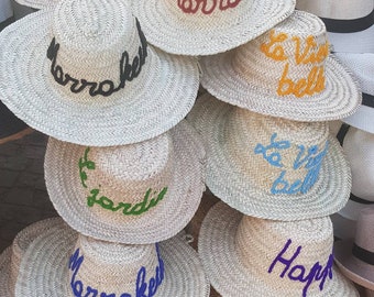 Handmade Moroccan Straw Hat – Personalized Women’s Summer Hat – Beach, Vacation & Gift Accessory