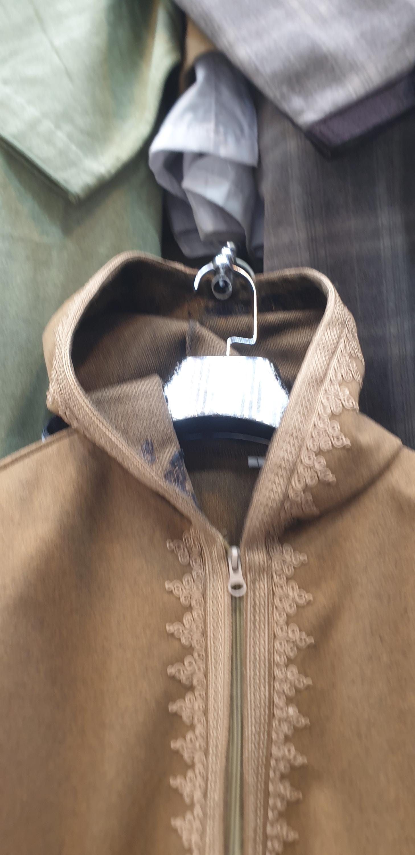 Men's Embroidered Moroccan Djellaba Jacket – Tunic Zip Hoodie