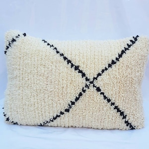 Coussin Beni Ouarain tissé à la main / Morocco / Maroc / Artisanat