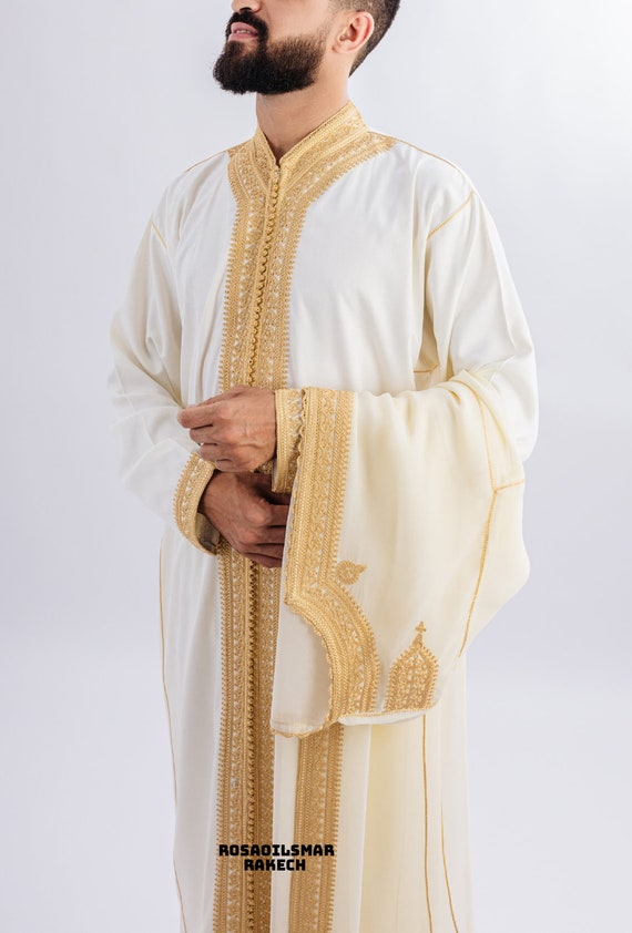 Tenue De Mariage Pour Homme Jabador Marocain Homme Jabador Traditionnel 3 Pieces Caftan Marocain Pour Mariage Etsy UK