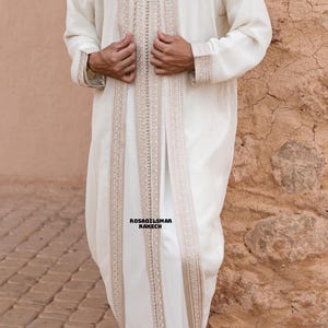 tenue de mariage pour homme, jabador marocain homme, jabador traditionnel 3 pièces, caftan marocain pour mariage