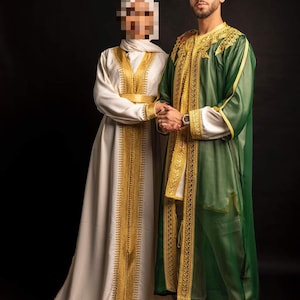 Ensemble de trois pièces Jabador lebsa marocain pour homme image 3