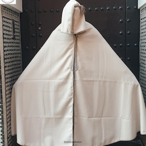 Morccan Winter Silham, Black Winter Overcoat, Burnouse Warm Cape, Long Winter Overcoat,Gray Cape,Winter Cape,Moroccan Warm Overcoat