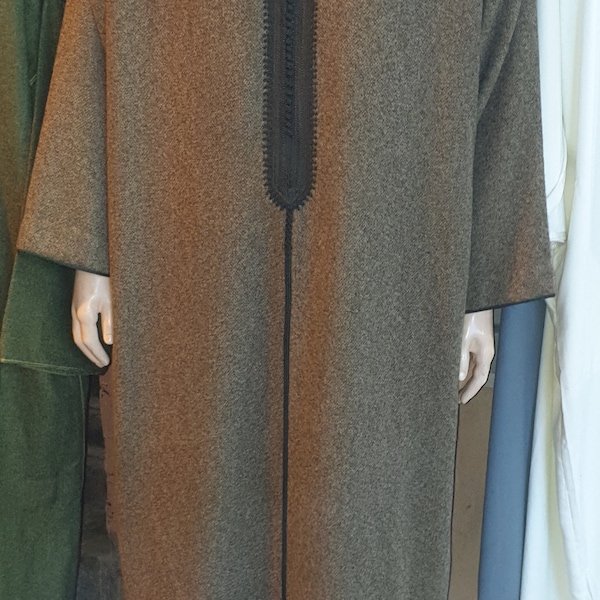 Djellaba marocain pour homme, caftan oriental, caftan marocain, vêtements de l'aide, hommes Gandoura, marocains traditionnels