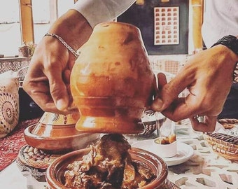 Marokkanische Kochtangia aus Marrakesch, marokkanische Handwerkskunst, marokkanische Tangia 100% Keramik, Plats Tanjia Keramik, Tajine Marocain