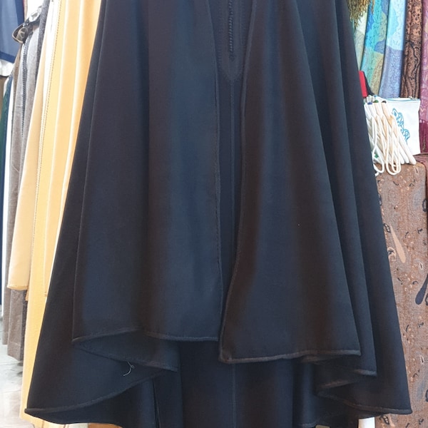 ensemble de thobe d'hiver et cape à capuche, thobe marocain burnous, djellaba marocaine en laine