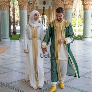 Moroccan Wedding Jabador for Men - Traditional 3-Piece Groom Outfit
