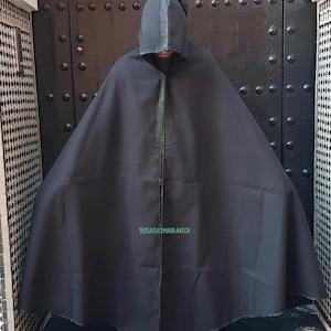 Morccan Winter Silham, Black Winter Overcoat, Burnouse Warm Cape, Long Winter Overcoat,Gray Cape,Winter Cape,Moroccan Warm Overcoat