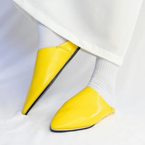 Moroccan Wedding Slippers for Men - Traditional Leather Slippers