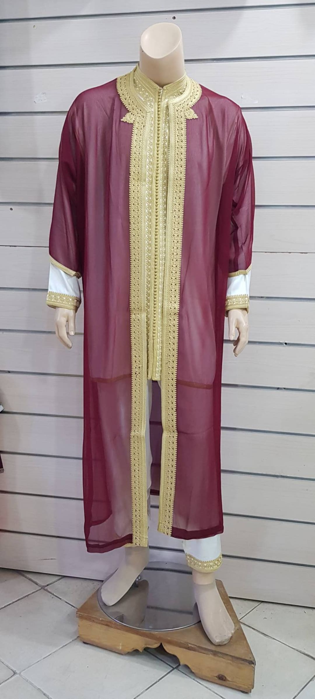 Ensemble De Trois Pi ces Jabador Lebsa Marocain Pour Homme Etsy