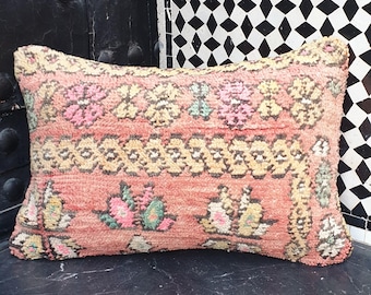 Oreiller berbère, taie d&#39;oreiller vintage tapis marocain, housses de coussin berbère vintage en laine, oreiller boujaad, coussin berbère