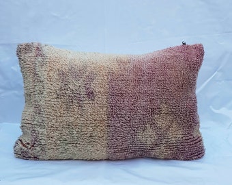 Berber Pillow, Vintage Moroccan Rug Pillow Cover, Berber Vintage Wool Cushion Covers, Boujaad Pillow, Berber Cushion