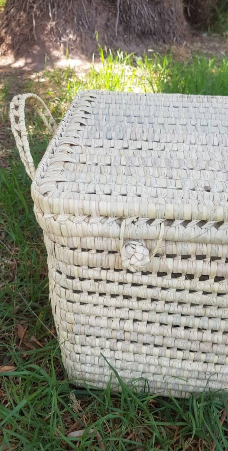 Malle de rangement en osier Coffre de rangement en feuilles de palmier Bild 3