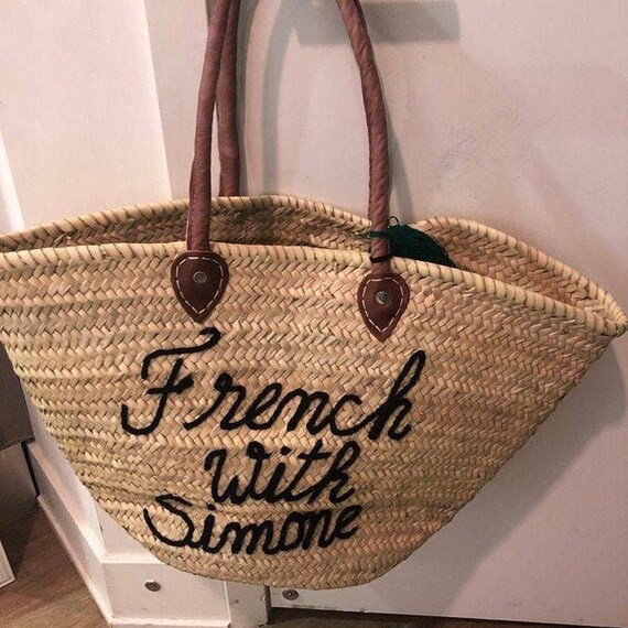 Panier paille personnalisé hotsell