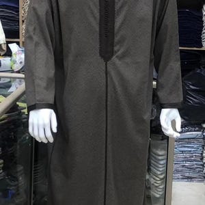 Djellaba marocaine pour homme, caftan oriental, caftan marocain, vêtements de l'aide, hommes Gandoura, marocains traditionnels