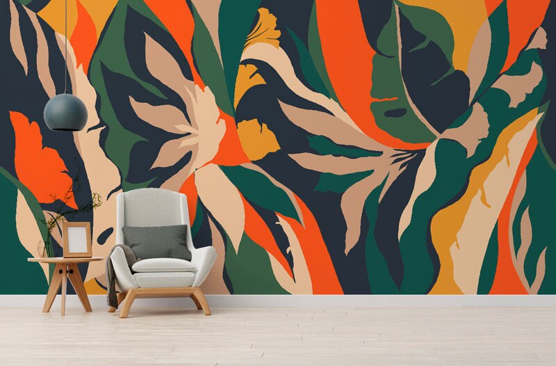 Papier Peint Intissé Autumn Autocollant, Nature Abstraite