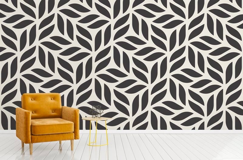 Papier Peint Charmant Auto-Adhésif, Papier Textile, Géometrique Facile à Poser, Mural