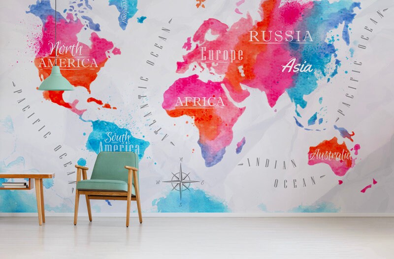 Papier Peint Carnation Auto-Adhésif, Papier Textile, Carte Facile à Poser, Mural