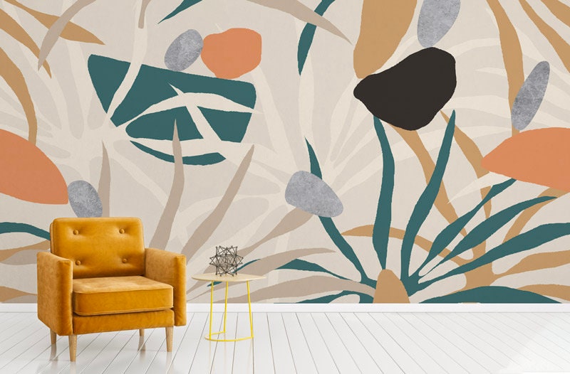 Papier Peint Textile Matisse Autocollant, Contemporain Abstrait