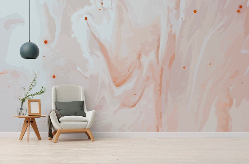 Papier Peint Etoiles Auto-Adhésif, Papier Textile, Fluide Art Facile à Poser, Mural