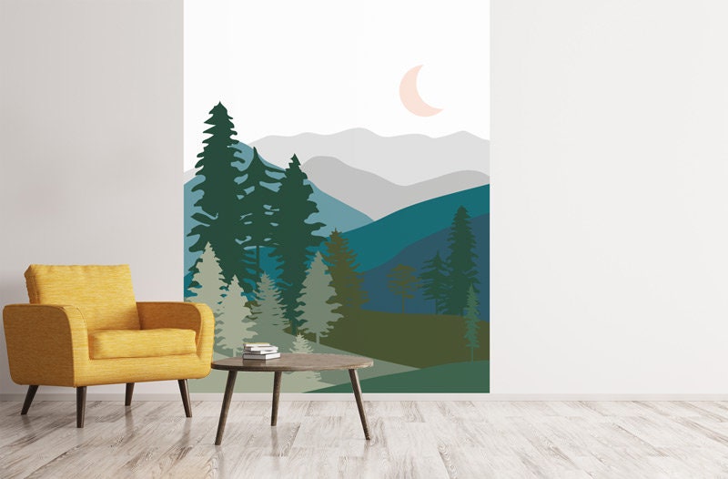 Papier Peint Iraty Auto-Adhésif, Papier Textile, Canvas Facile à Poser, Mural