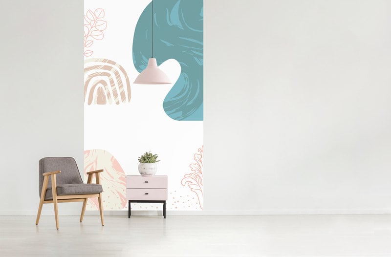 Papier Peint Vague Auto-Adhésif, Papier Textile, Canvas Facile à Poser, Mural