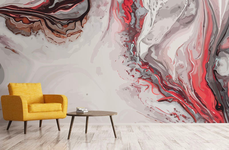 Papier Peint Fissure Auto-Adhésif, Papier Textile, Fluide Art Facile à Poser, Mural