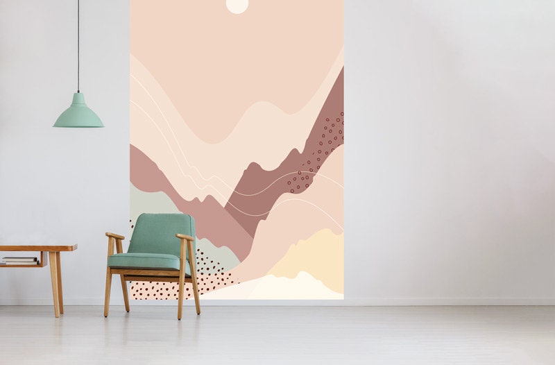 Papier Peint Sahara Auto-Adhésif, Papier Textile, Canvas Facile à Poser, Mural