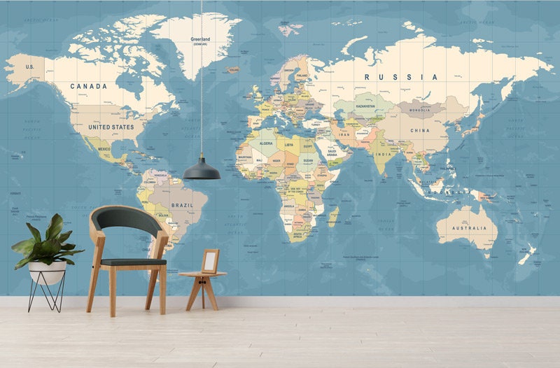 Papier Peint Marco Polo Auto-Adhésif, Papier Textile, Carte Facile à Poser, Mural