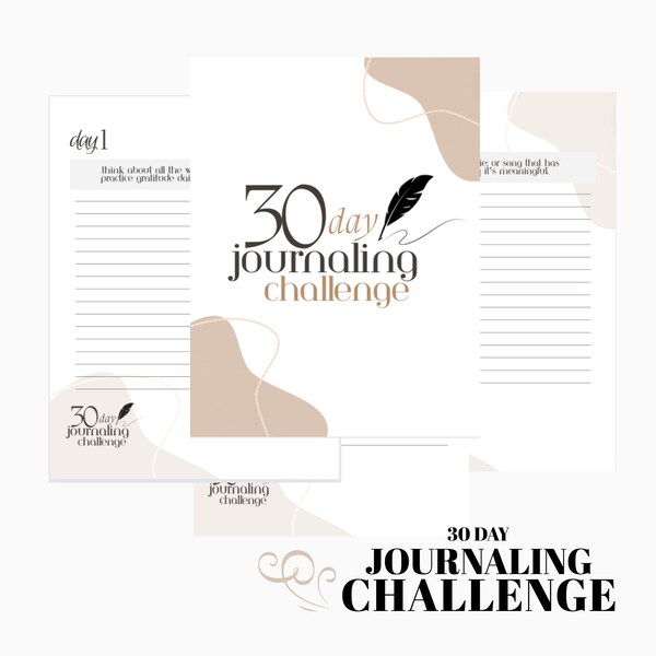 Transformative 30-Day Journaling Challenge Digital Set: Unlock Your Potential with Daily Prompts, Reflective Insights, and Personal Growth