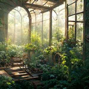 ESTUFA, Arte de jardim personalizada exclusiva, Arte estética para casa, Impressão de arte para download instantâneo, Jpg, Arte para impressão de estufa, Imprimir presente para casa,