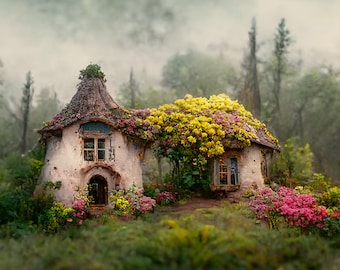 Arte de pared con diseño de jardín campestre, descarga digital instantánea, regalo para el hogar, regalo para una alma gemela, JPG, a cualquier tamaño.