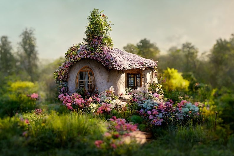 Cottage Wall Art, Cozy Home Printable Image, Digital Art Prints Instant