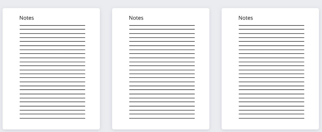 Printable Notes Pages - Etsy