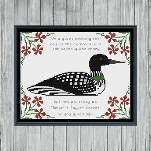 Common Loon Cross Stitch Pattern