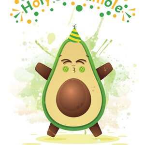 Printable Birthday Card. Funny Printable Birthday Card. Avocado ...